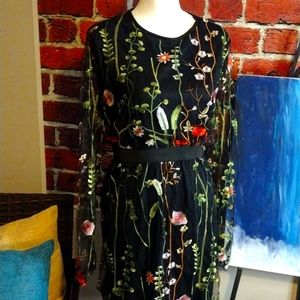 Floral stitch dresss